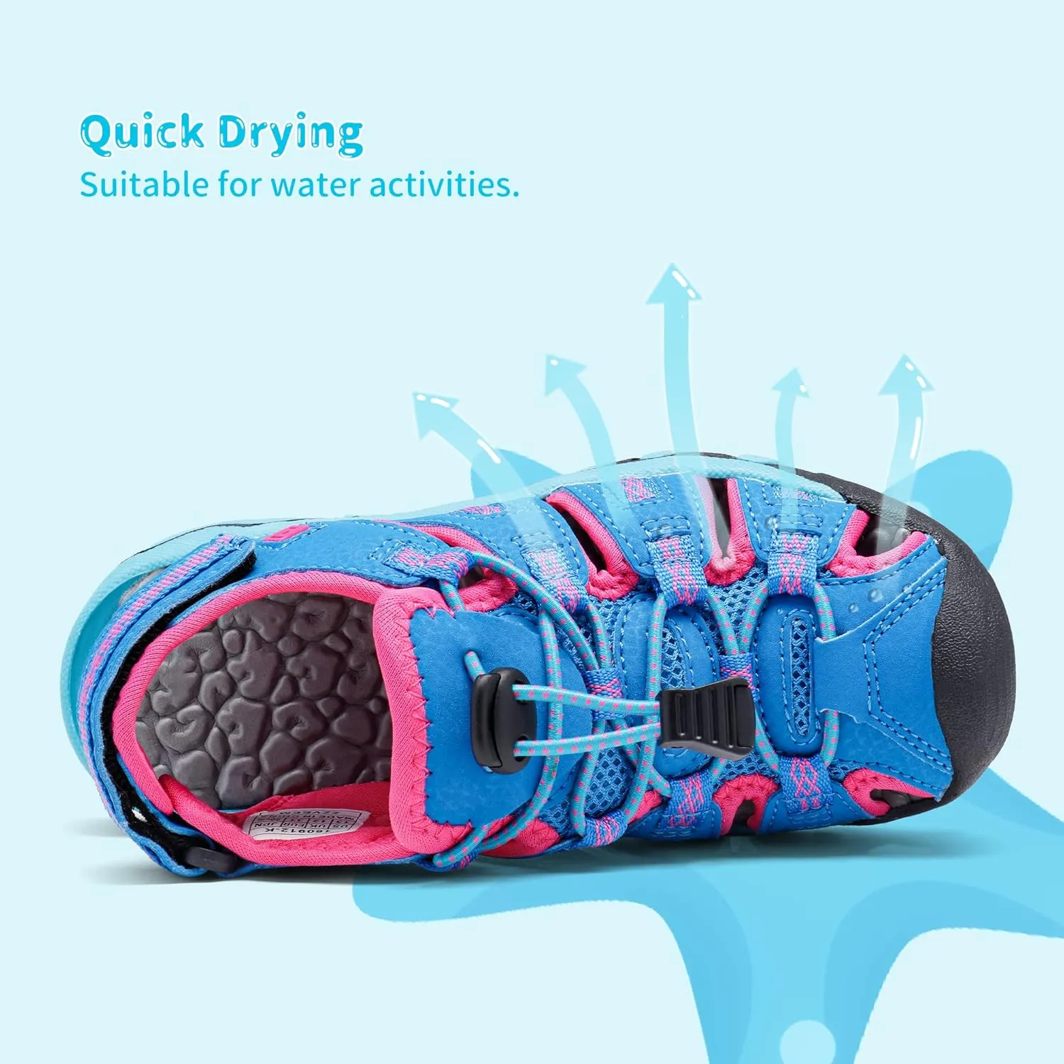 DREAM PAIRS Boys Girls Summer Outdoor Athletic Sport Sandals Walking Hiking Hook and Loop Adjustable Multicolor for Toddler/Little/Big Kids