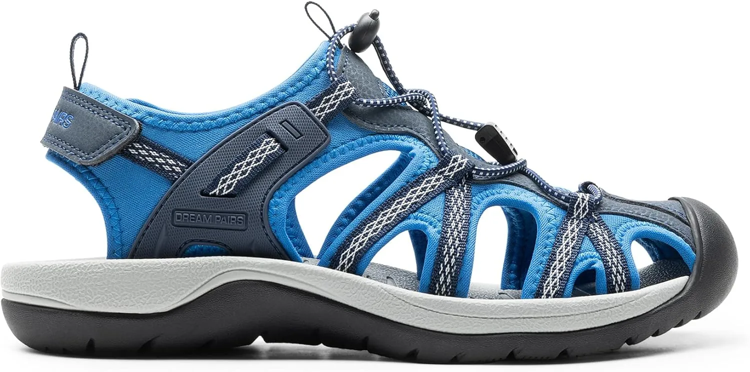 DREAM PAIRS Men's Sandals Hiking Water Sport Athletic Beach Outdoor Comfortable Casual Closed Toe Summer Sandal Shoes