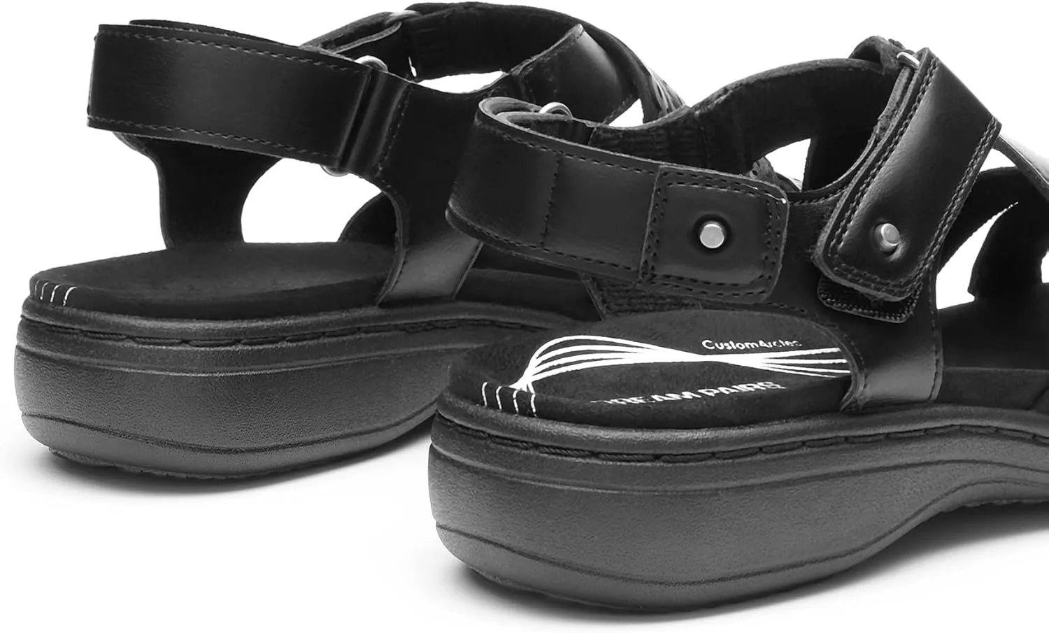 DREAM PAIRS Women's Arch Support Sandals Comfortable Open Toe Dress Flats Walking Sandals for Summer