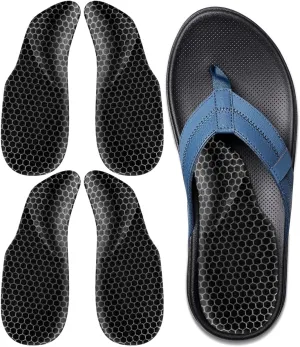 Dr.Foot Arch Support Shoe Inserts for Plantar Fasciitis Relief, Self-Adhesive Arch Pads Heel Cushion for Flats, Heel Pain, Gel Arch Insoles for Men and Women 2 Pairs (Black, Small)