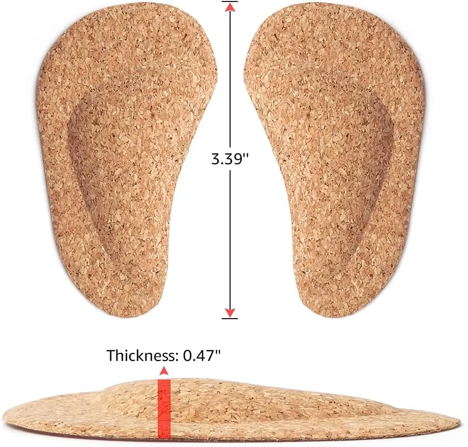 Dr.Foot Plantar Fasciitis Arch Support Shoe Insoles 5 Pairs, Thicken Gel Arch Pads for Flat Feet - Self-Adhesive Arch Cushions Inserts for Men and Women