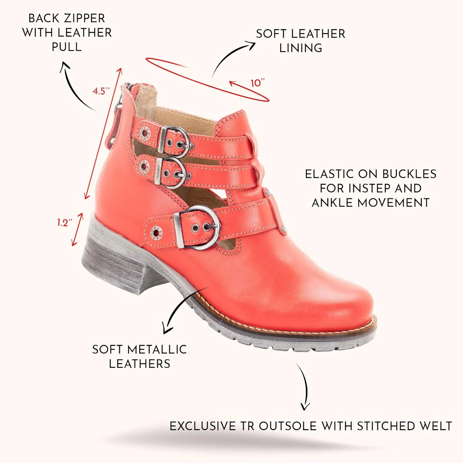 Dromedaris Women's Kelsy warm-weather ankle bootie - Removable footbeds