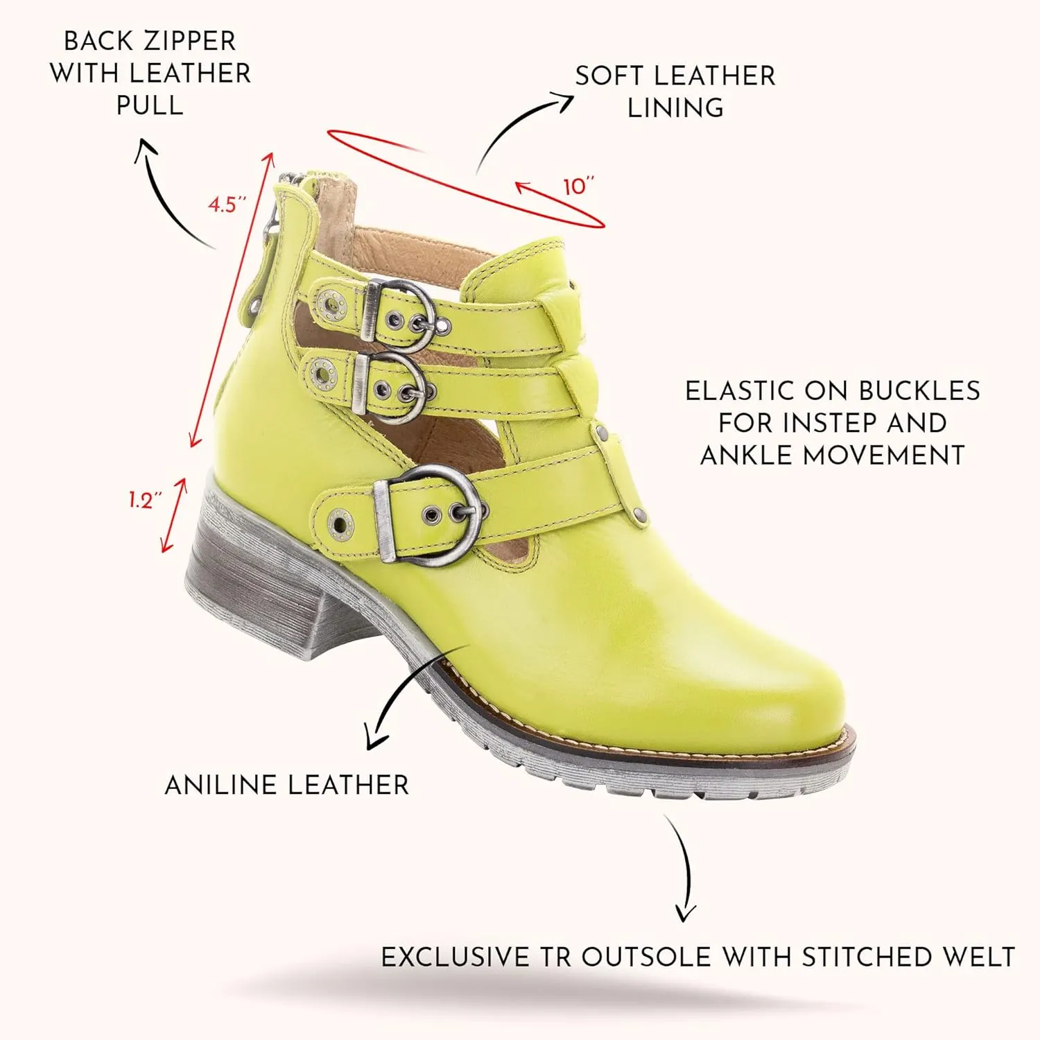 Dromedaris Women's Kelsy warm-weather ankle bootie - Removable footbeds