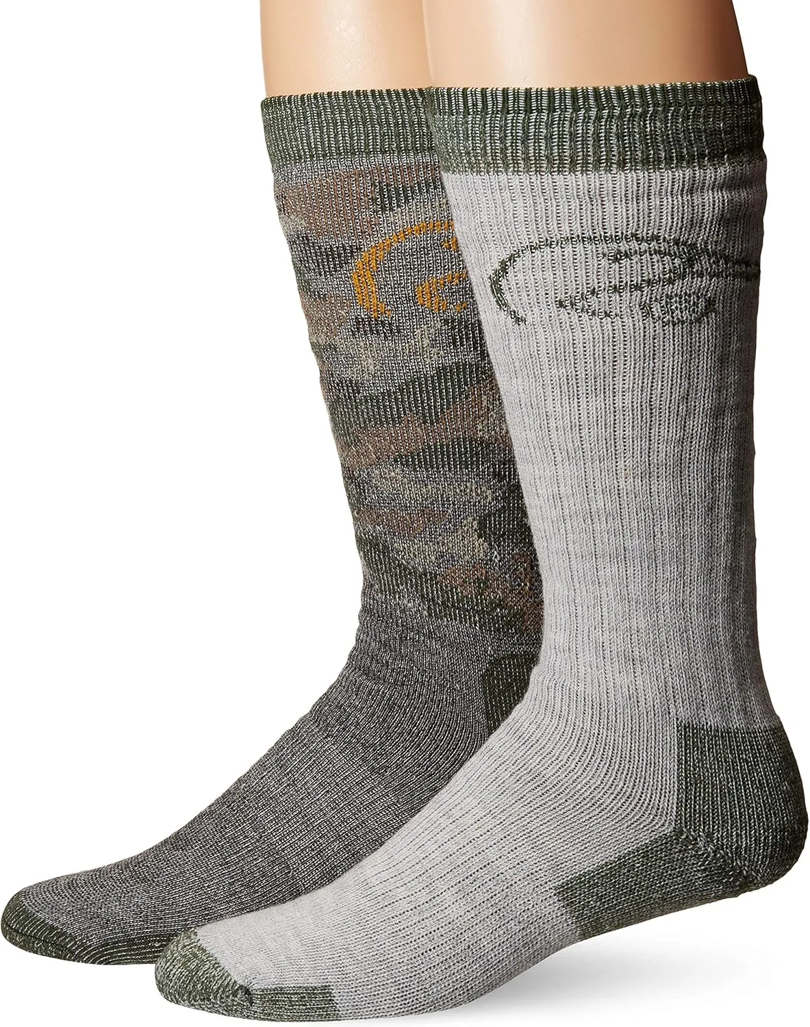 Ducks Unlimited Full Cushion Camo Wool Blend Socks, 2 Pair