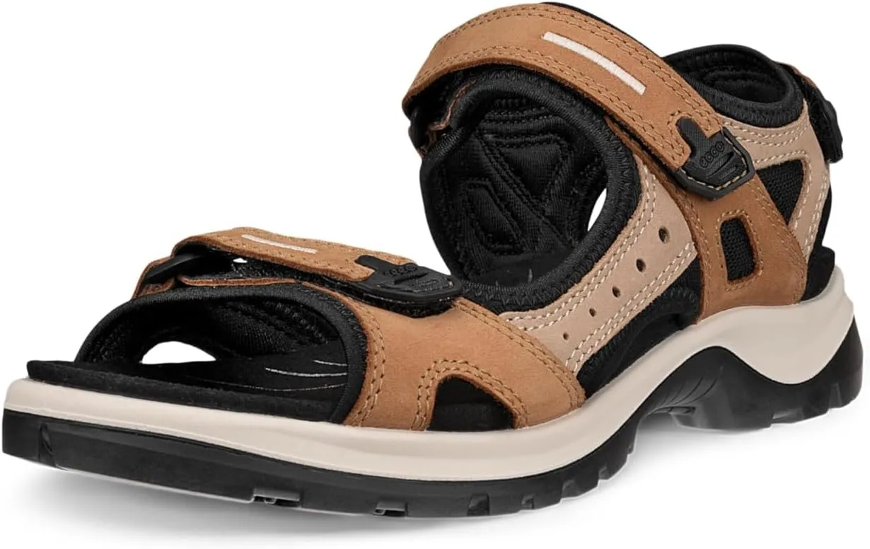 ECCO Women's Yucatan Sport Sandal, Cashmere/Nude Nubuck, 12-12.5