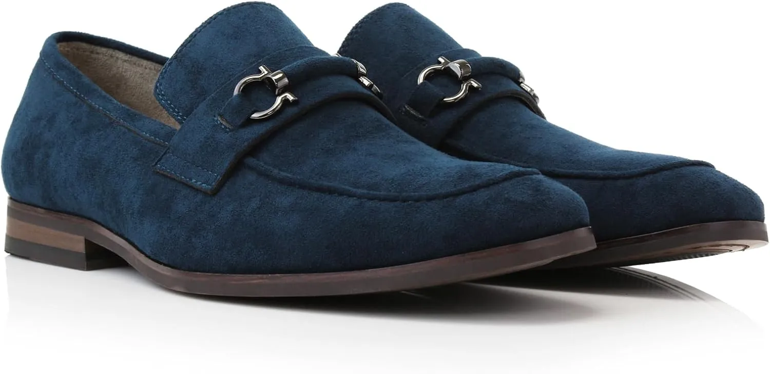Ferro Aldo Demitri MFA19683 Classic Moc-Toe Penny Loafers with Decorative Buckle