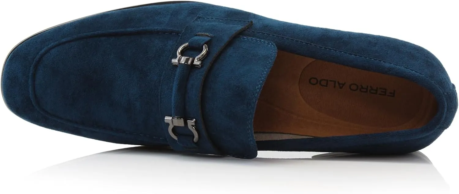 Ferro Aldo Demitri MFA19683 Classic Moc-Toe Penny Loafers with Decorative Buckle