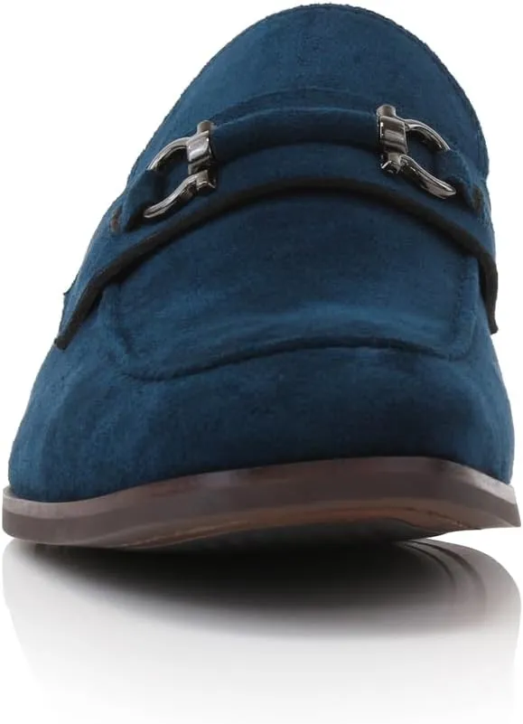 Ferro Aldo Demitri MFA19683 Classic Moc-Toe Penny Loafers with Decorative Buckle