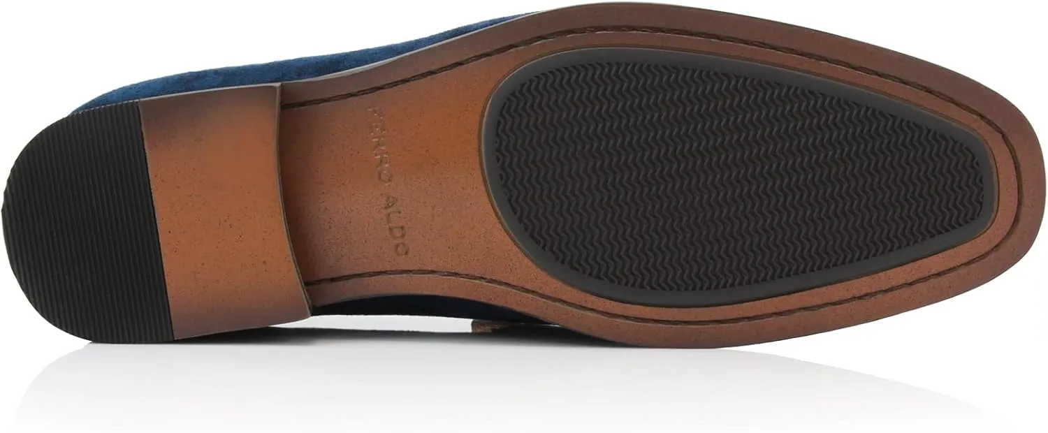 Ferro Aldo Demitri MFA19683 Classic Moc-Toe Penny Loafers with Decorative Buckle