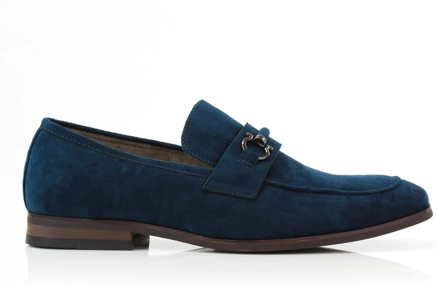 Ferro Aldo Demitri MFA19683 Classic Moc-Toe Penny Loafers with Decorative Buckle