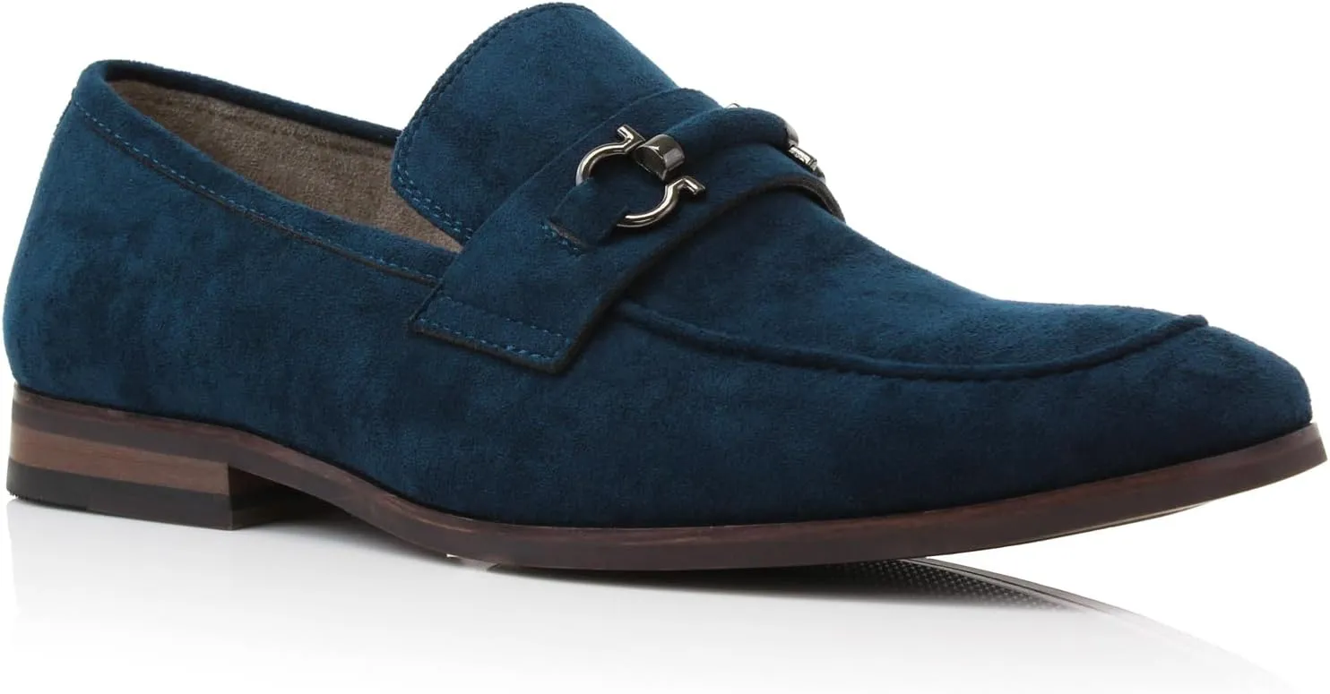 Ferro Aldo Demitri MFA19683 Classic Moc-Toe Penny Loafers with Decorative Buckle