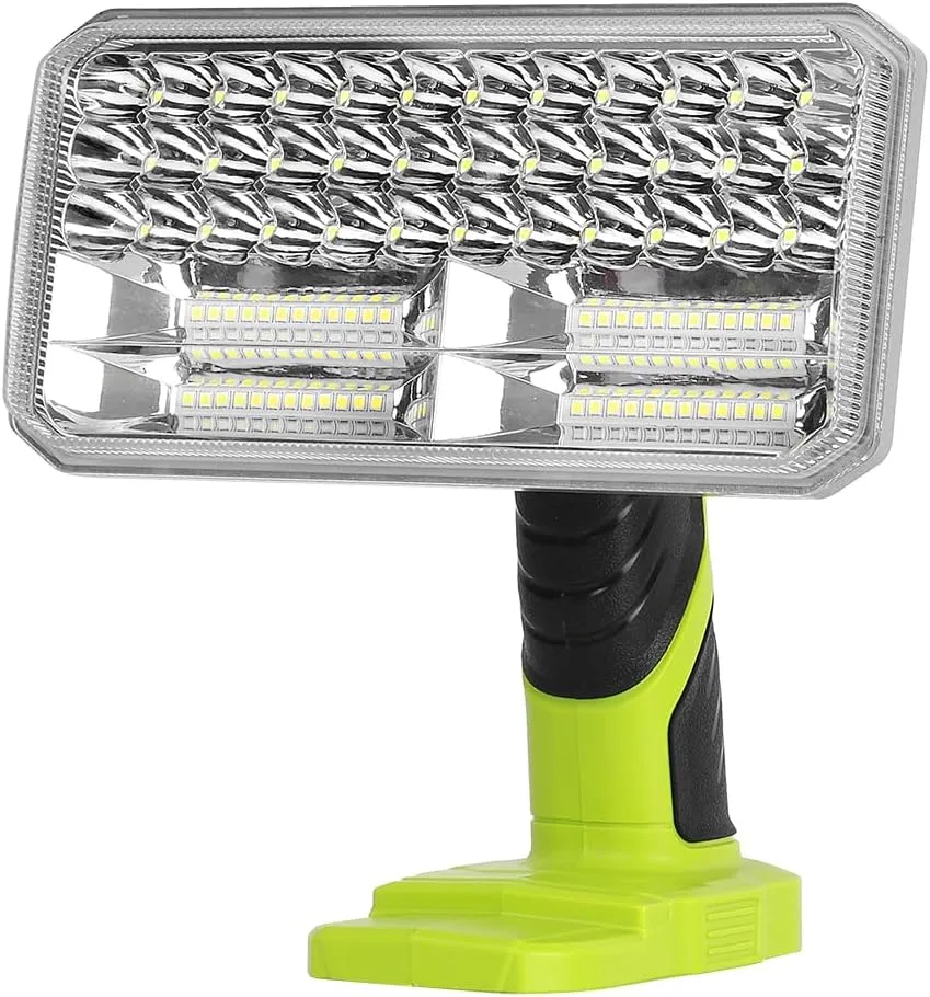 Flashlight Compatible with RYOBI 18V Lithium-ion Battery, 4200LM 40W Flashlight with 3 Modes, Aluminum Alloy Cordless LED Work Light for Camping, Emergency, Indoor, Outdoor (Batteries Not Included)