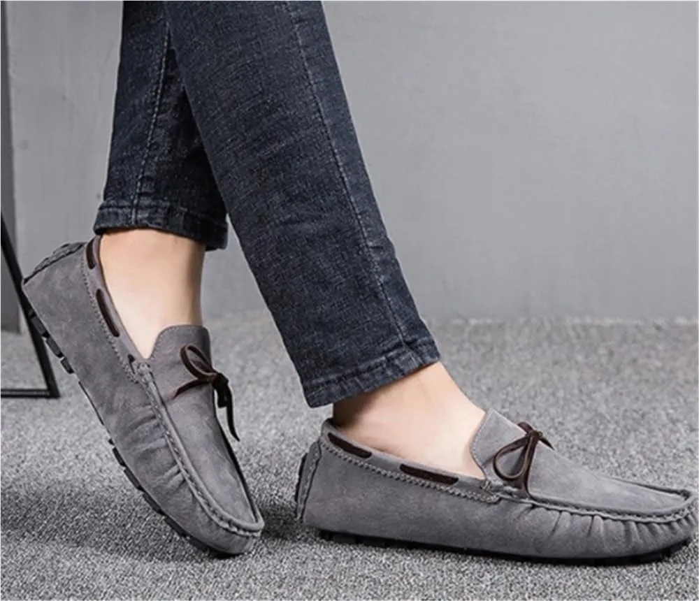 Flat Heel Party Walking Slip-on Mens Loafers Square Toe Vegan Leather Driving Loafers Flexible Comfortable