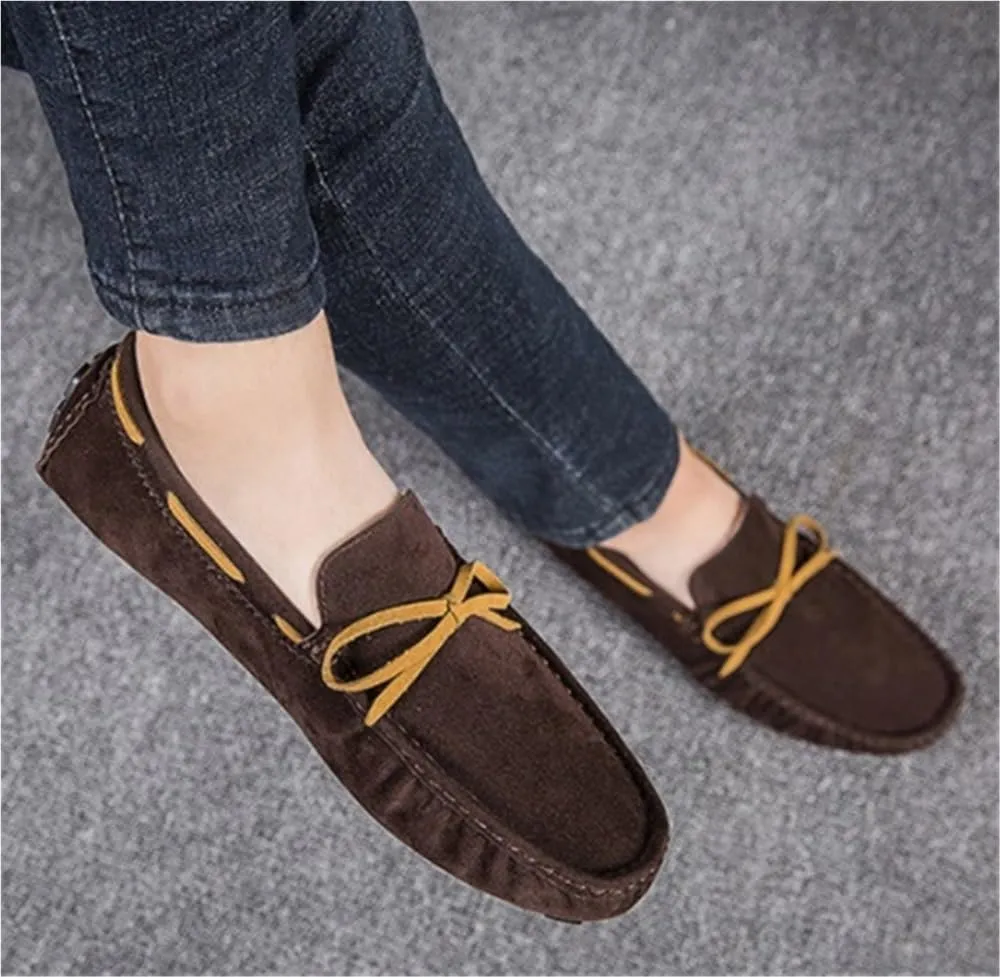 Flat Heel Party Walking Slip-on Mens Loafers Square Toe Vegan Leather Driving Loafers Flexible Comfortable