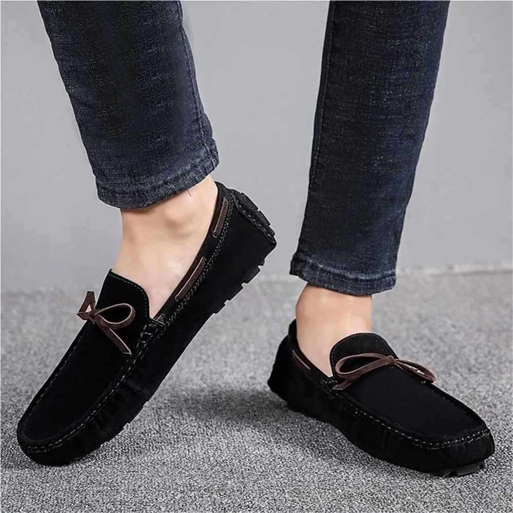 Flat Heel Party Walking Slip-on Mens Loafers Square Toe Vegan Leather Driving Loafers Flexible Comfortable
