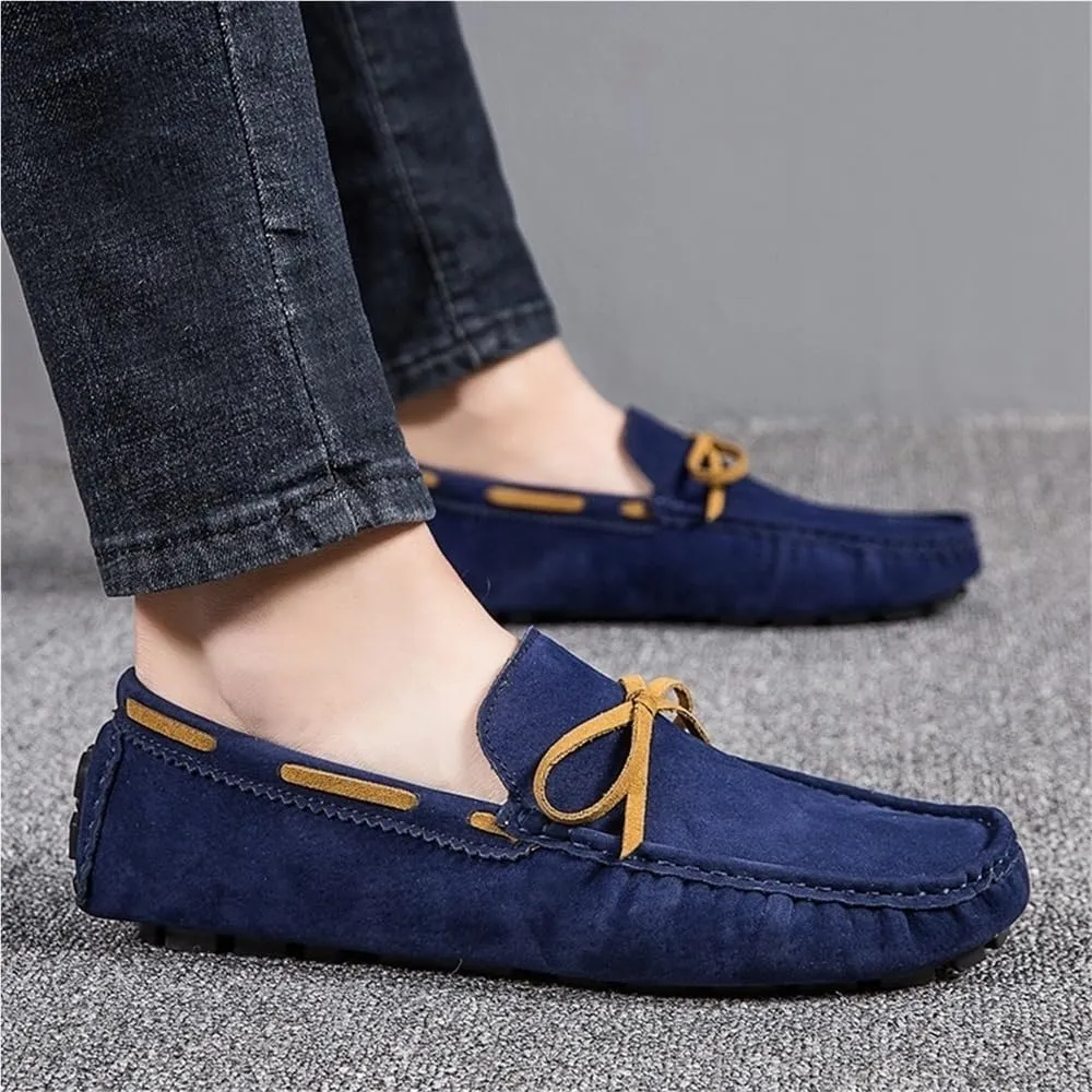 Flat Heel Party Walking Slip-on Mens Loafers Square Toe Vegan Leather Driving Loafers Flexible Comfortable