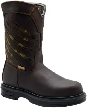 Flex Welt Predator 8" Rubber Toe Work Boot Brown