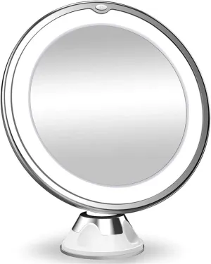 Flexible Makeup Mirror 10X Magnifying Mirrors LED Lighted Touch Screen Vanity Mirror Portable Dressing Table Cosmetic Mirrors