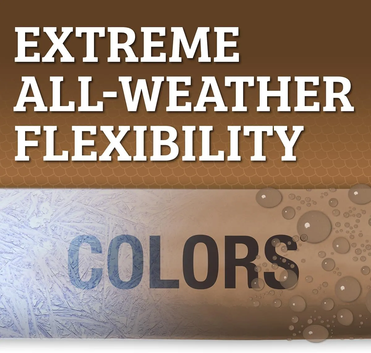 Flexzilla Colors Garden Hose 5/8 in. x 50 ft., Lightweight All-Weather Water Hose, Durable and Flexible, Leak-Free Connections, Brown Mulch
