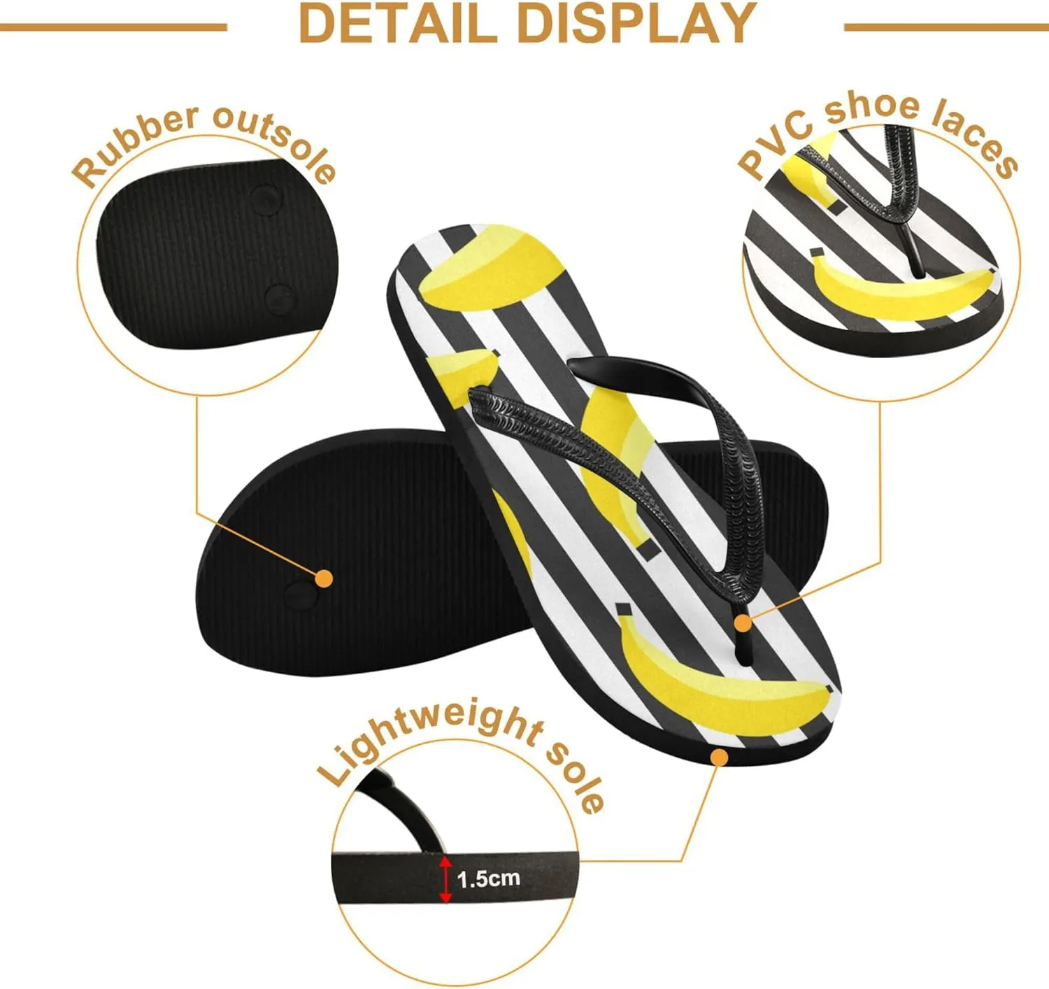 Flip Flops for Men Women Summer Beach Sandal Bathroom Shower Shoes