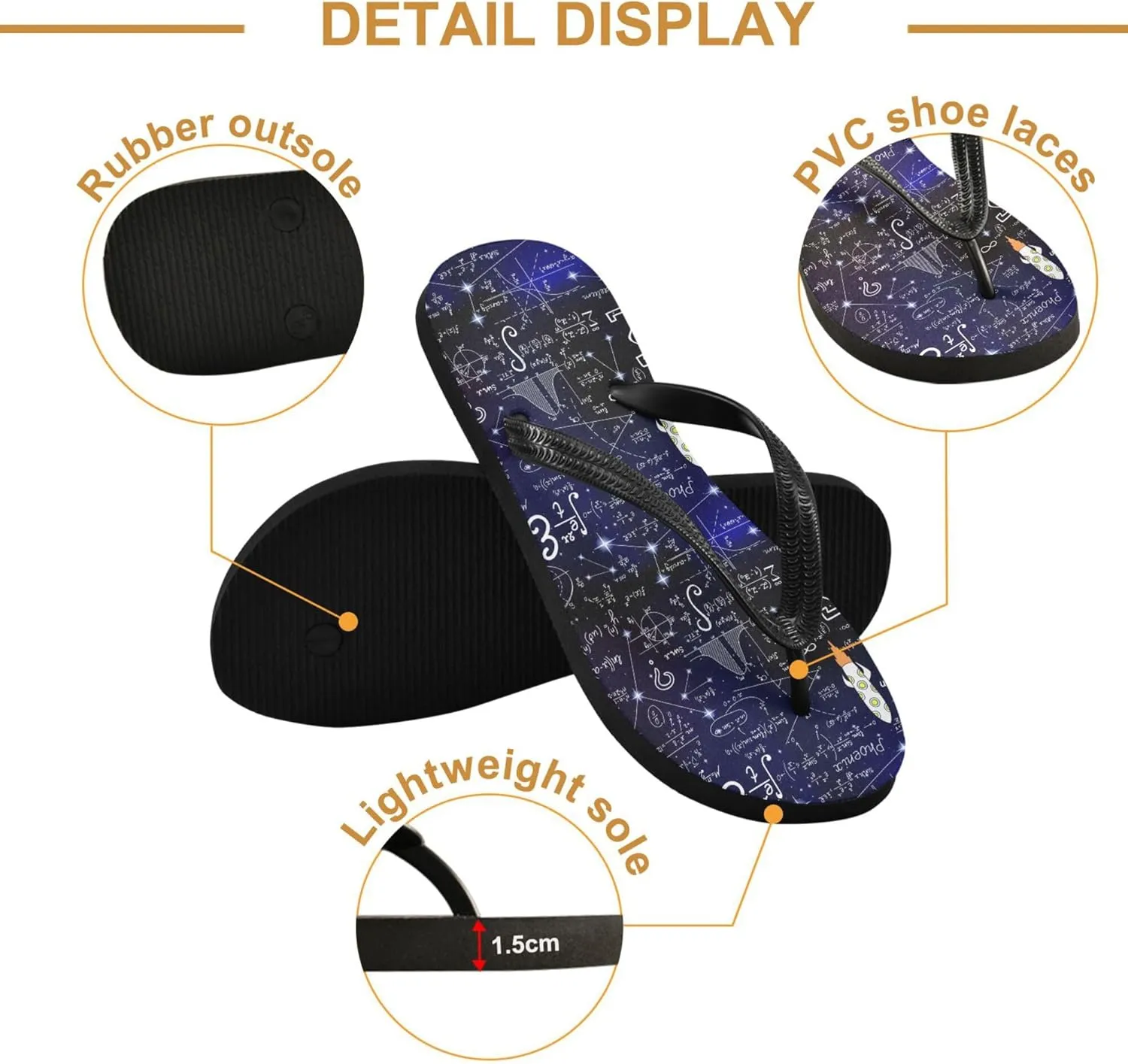 Flip Flops for Men Women Summer Beach Sandal Bathroom Shower Shoes