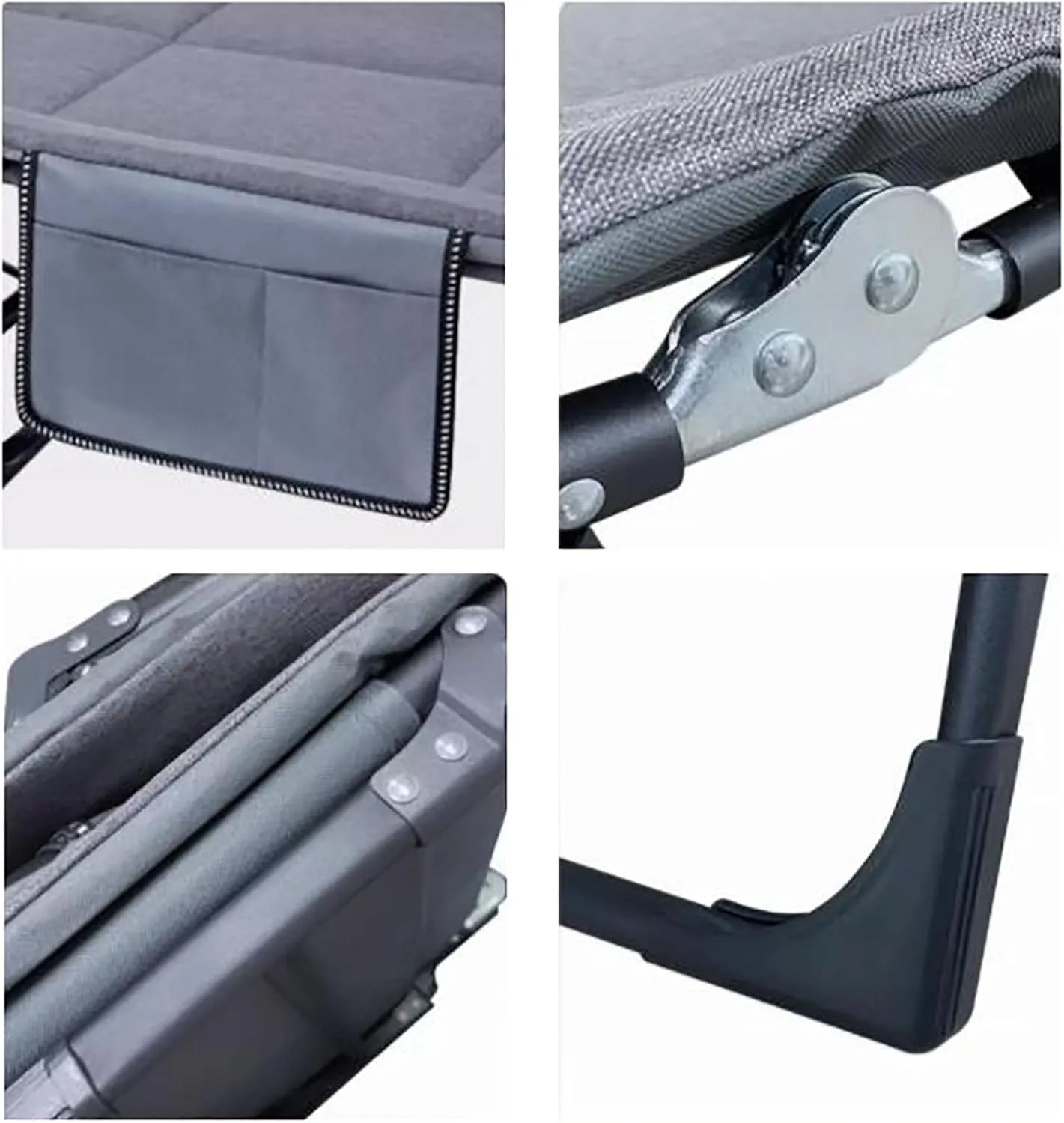 Folding Bed with Pillow, Folding Camping Cot, Sleeping Cots with Reinforced Lumbar, Heavy Duty Guest Bed for Home, Office Nap and Outdoor