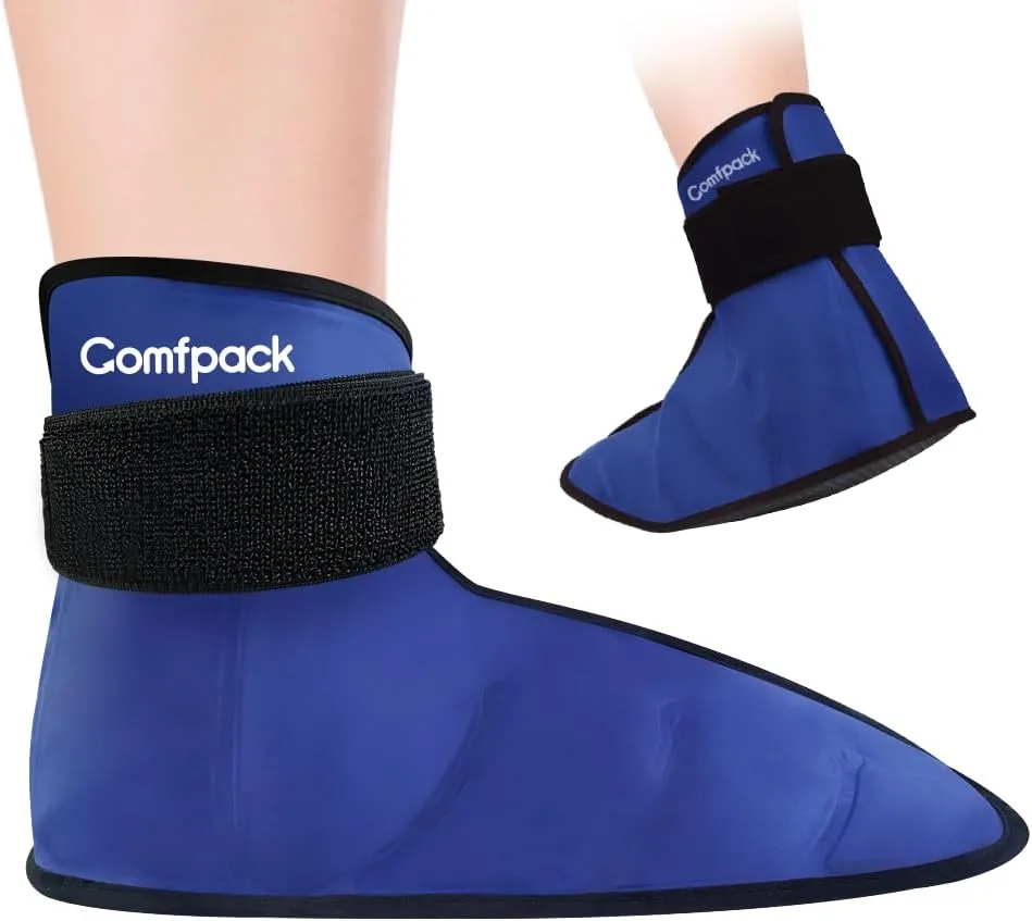 Foot Ice Pack Wrap for Plantar Fasciitis, Hot Cold Therapy Gel Ankle Ice Pack Wrap Ice Boot for Foot After Surgery, Plantar Fasciitis, Achilles Tendonitis, Foot Pain, Swelling, Heel Pain