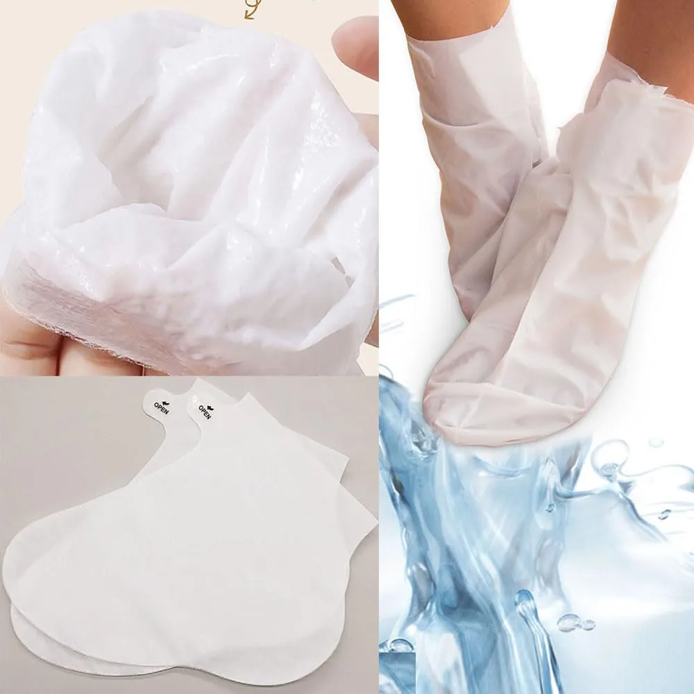 Foot Peeling Mask for Dry Cracked Feet 4paris/8pcs Foot Moisturizing Socks Exfoliator Peel Off Calluses Dead Skin Remover Foot Masks Smooth Touch (8pcs, mixed)