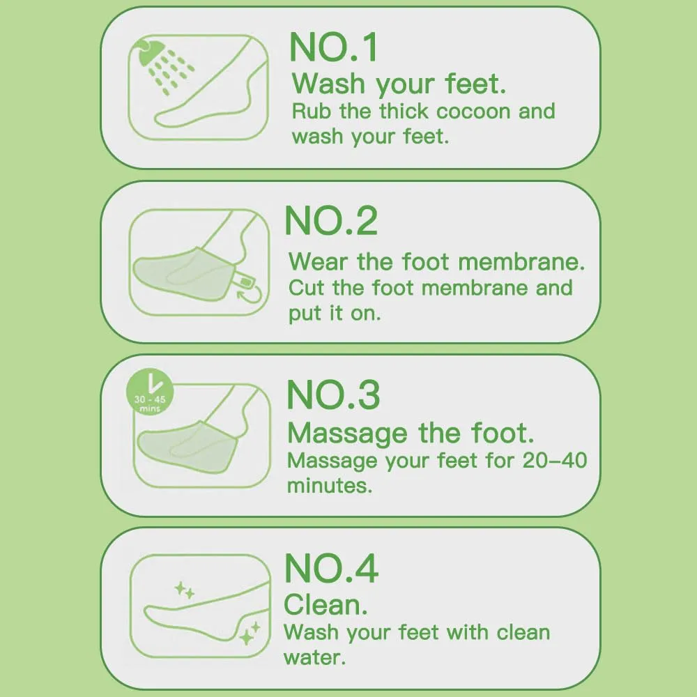 Foot Peeling Mask for Dry Cracked Feet 4paris/8pcs Foot Moisturizing Socks Exfoliator Peel Off Calluses Dead Skin Remover Foot Masks Smooth Touch (8pcs, mixed)