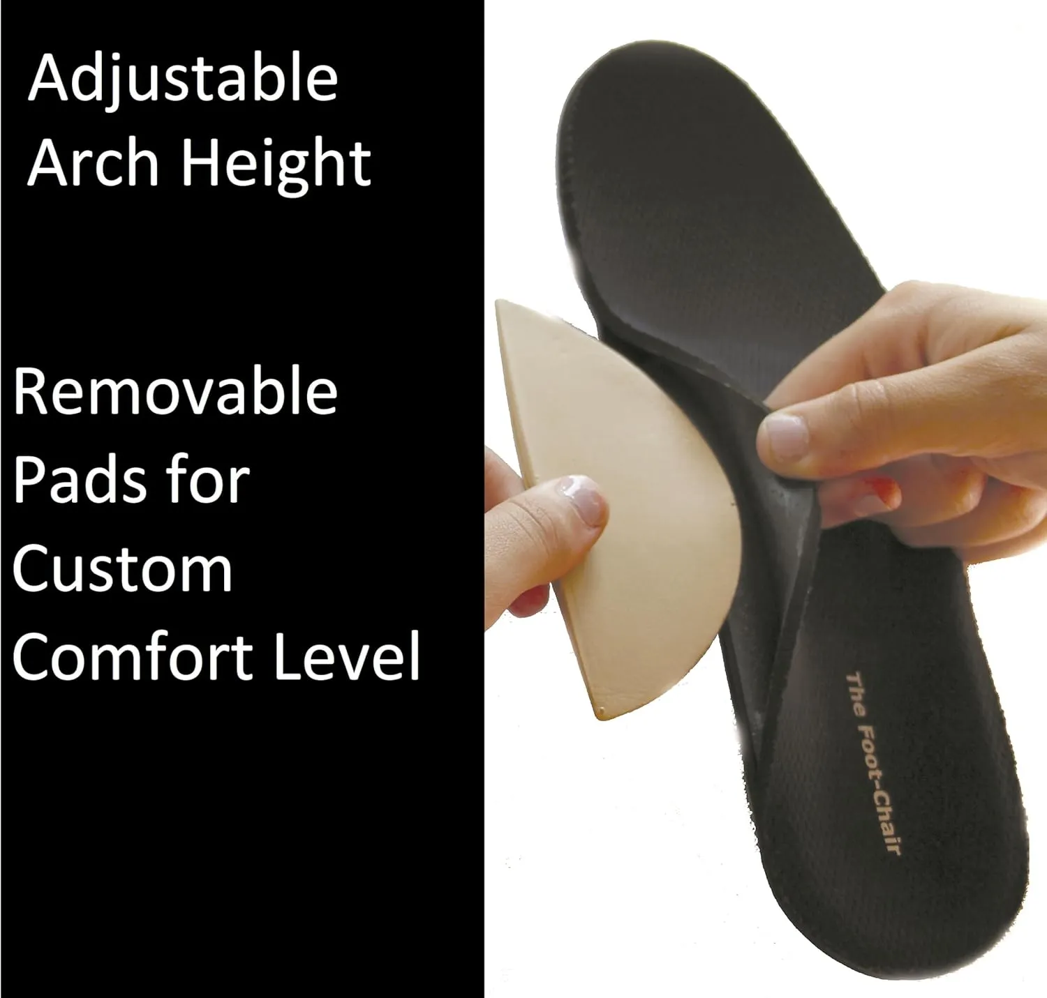 FootChair Orthotics with Pads for Adjustable Arch Height. Relieve Plantar Fasciitis and Other Foot Pain (Women’s 9-10.5 / Men’s 7-8.5)