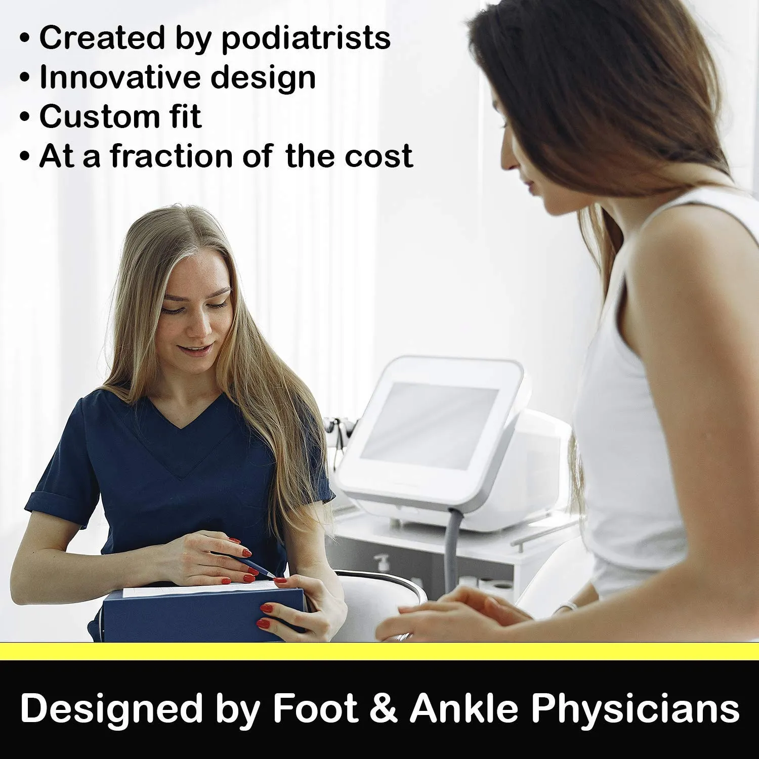 FootChair Orthotics with Pads for Adjustable Arch Height. Relieve Plantar Fasciitis and Other Foot Pain (Women’s 9-10.5 / Men’s 7-8.5)