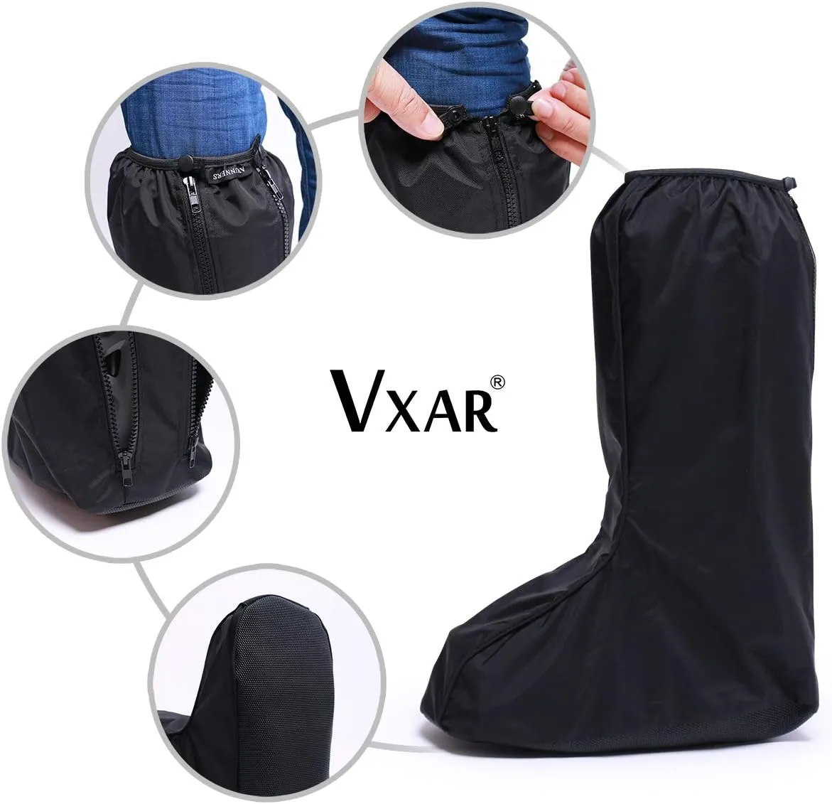 Fracture Walking Boot Shoe Cover Contractors Non Slip Men Women High Top Black1 L