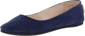 French Sole Sloop - Sandals for Women - Breathable Leather Lining - Padded Footbed - Flexible Rubber Sole Navy Suede 7 M