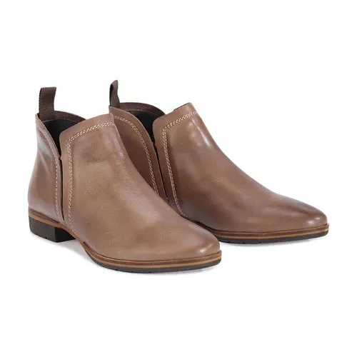 Gaid Ankle Leather Boot Nocciola