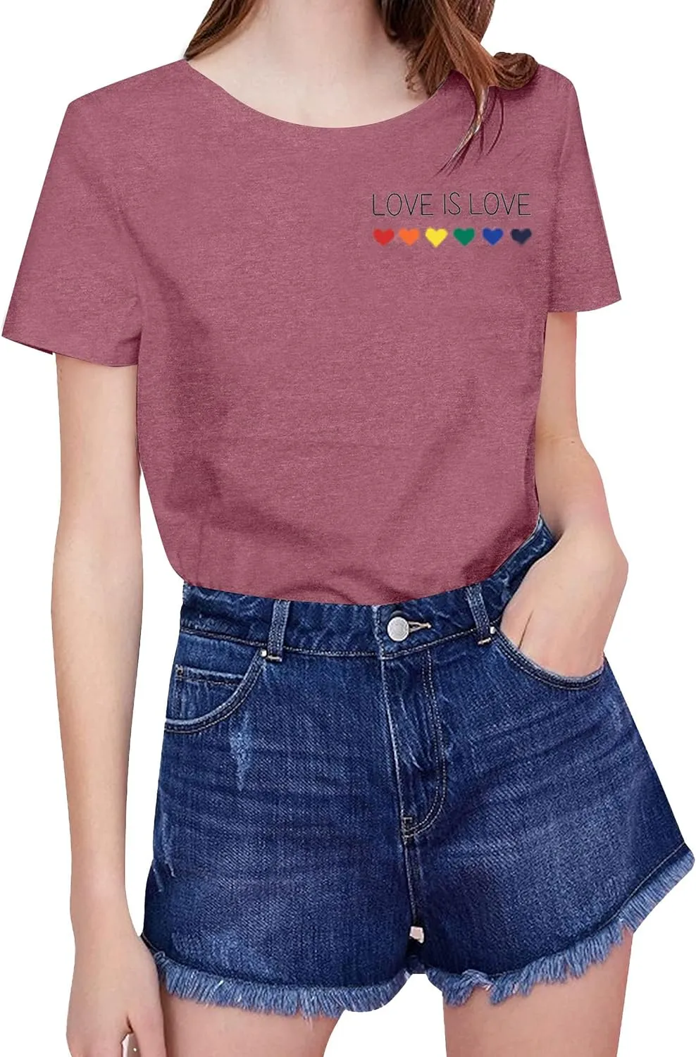 Gay Pride Shirts Women Rainbow Graphic Tee Love Wins T Shirt LGBT Equality Shirts Casual Summer Short Sleeve Tops