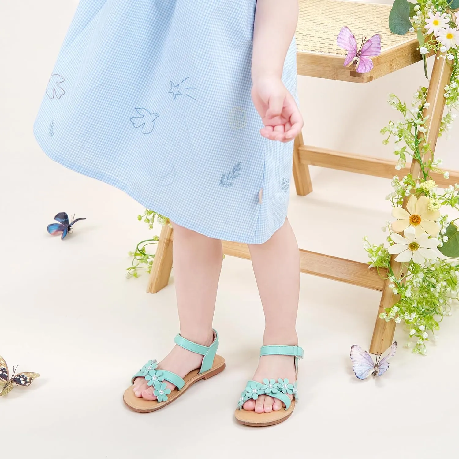 GINFIVE Toddler Girls Sandals Girls Toddler Sandals Little Girls Kids Shoes