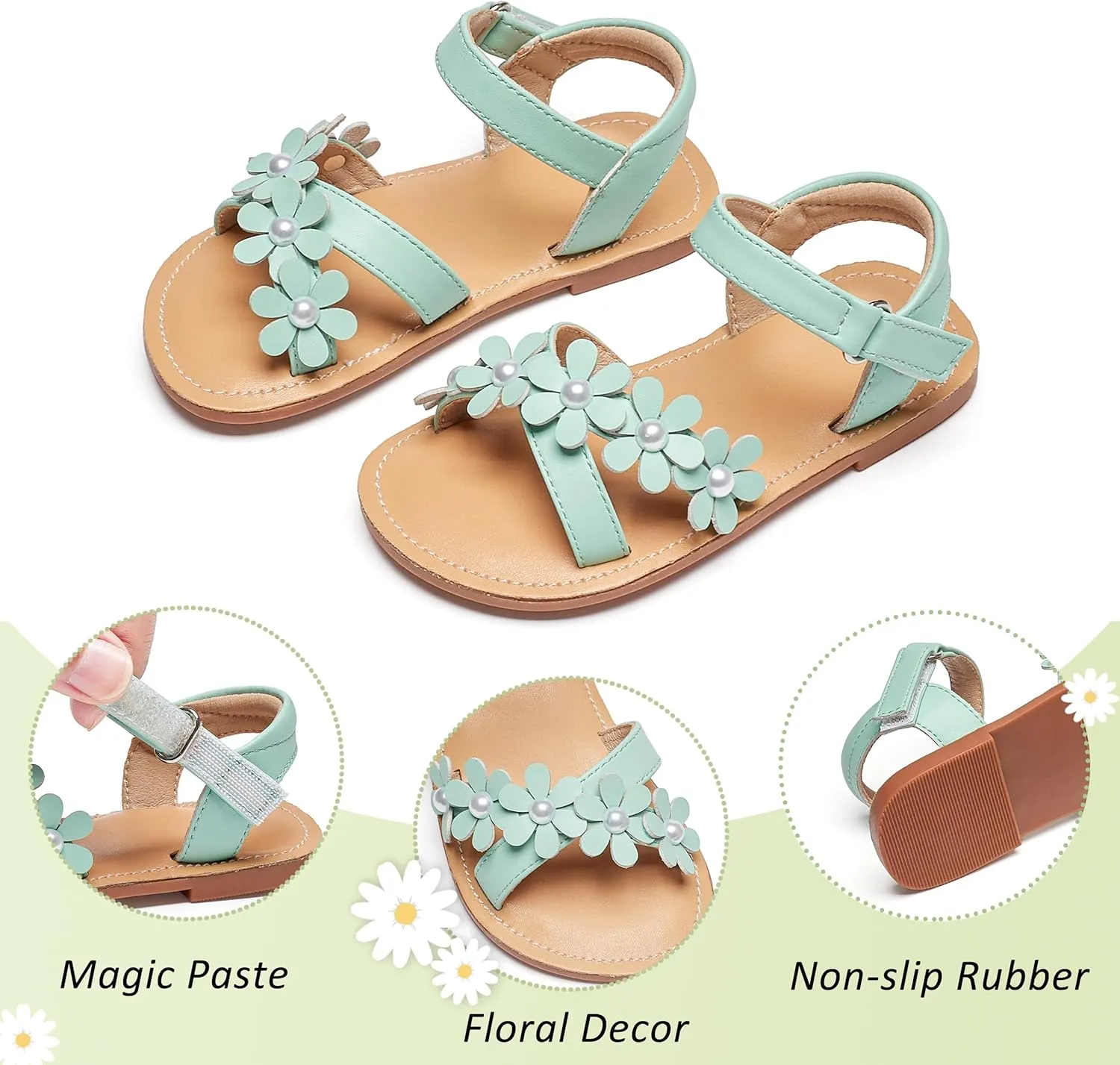 GINFIVE Toddler Girls Sandals Girls Toddler Sandals Little Girls Kids Shoes