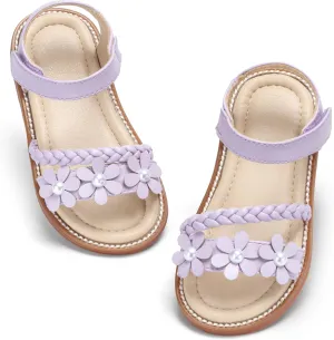 GINFIVE Toddler Girls Sandals Little Girls Kids Summer Shoes Toddler Sandals
