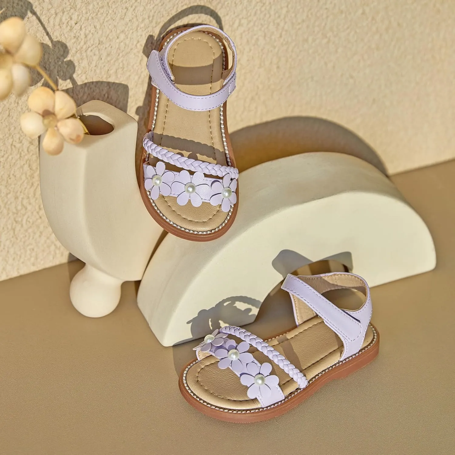 GINFIVE Toddler Girls Sandals Little Girls Kids Summer Shoes Toddler Sandals