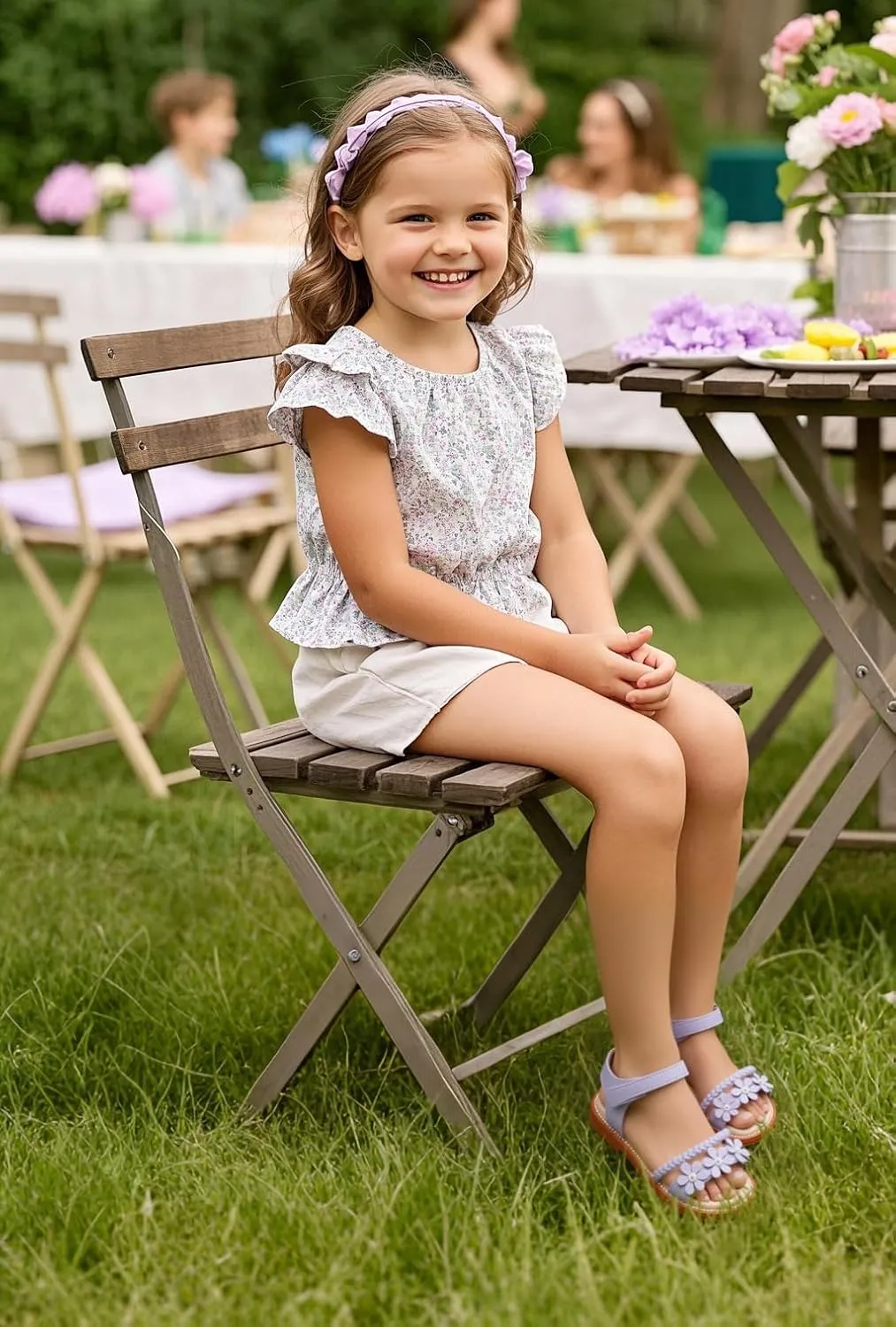 GINFIVE Toddler Girls Sandals Little Girls Kids Summer Shoes Toddler Sandals