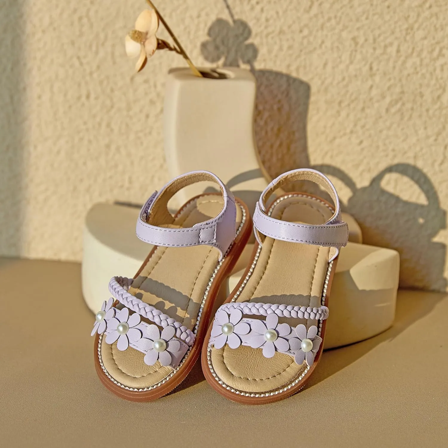 GINFIVE Toddler Girls Sandals Little Girls Kids Summer Shoes Toddler Sandals