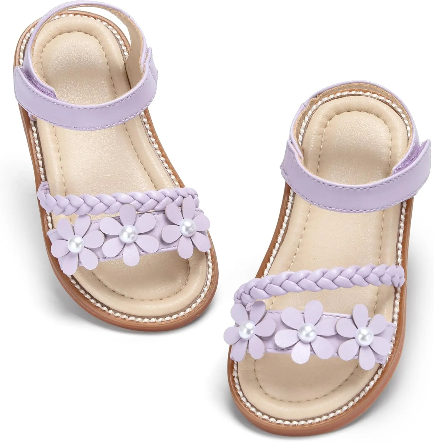GINFIVE Toddler Girls Sandals Little Girls Kids Summer Shoes Toddler Sandals