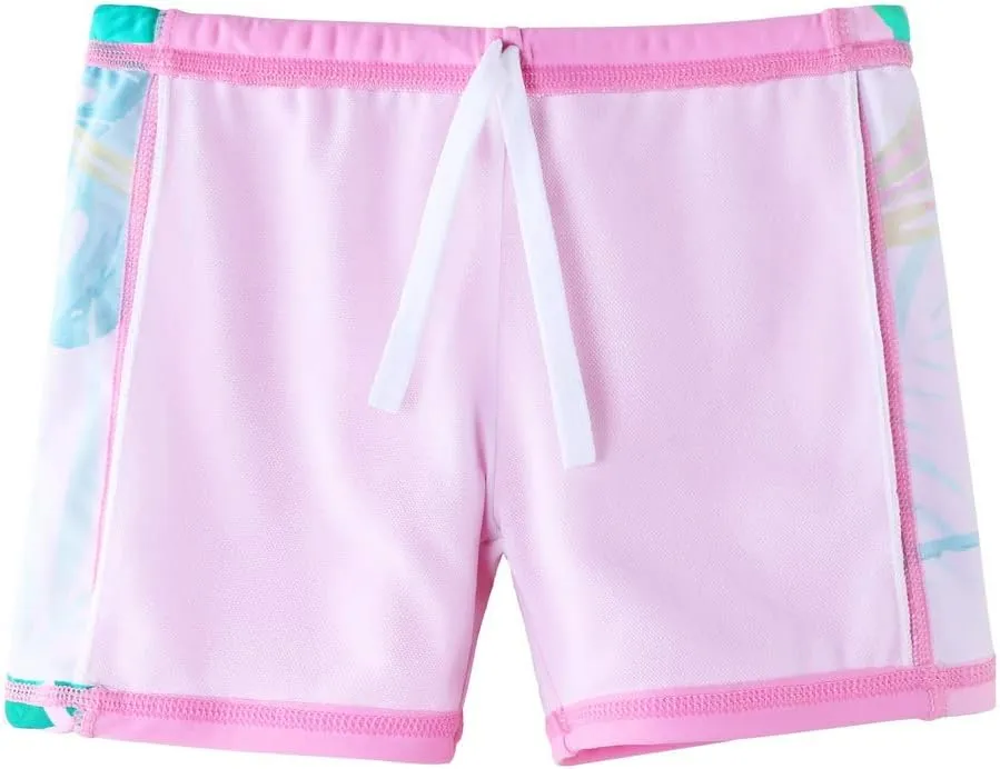 Girls Two Piece Swimsuit Floral UPF 50  Rash Guard Set Kids Beach Swimwear