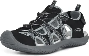 GRITION Hiking Sandals Women Closed Toe, Waterproof Lightweight Adjustable Hiking Athletic Sandals, Breathable For Beach Summer Adventure Comfortable Outdoor Sport