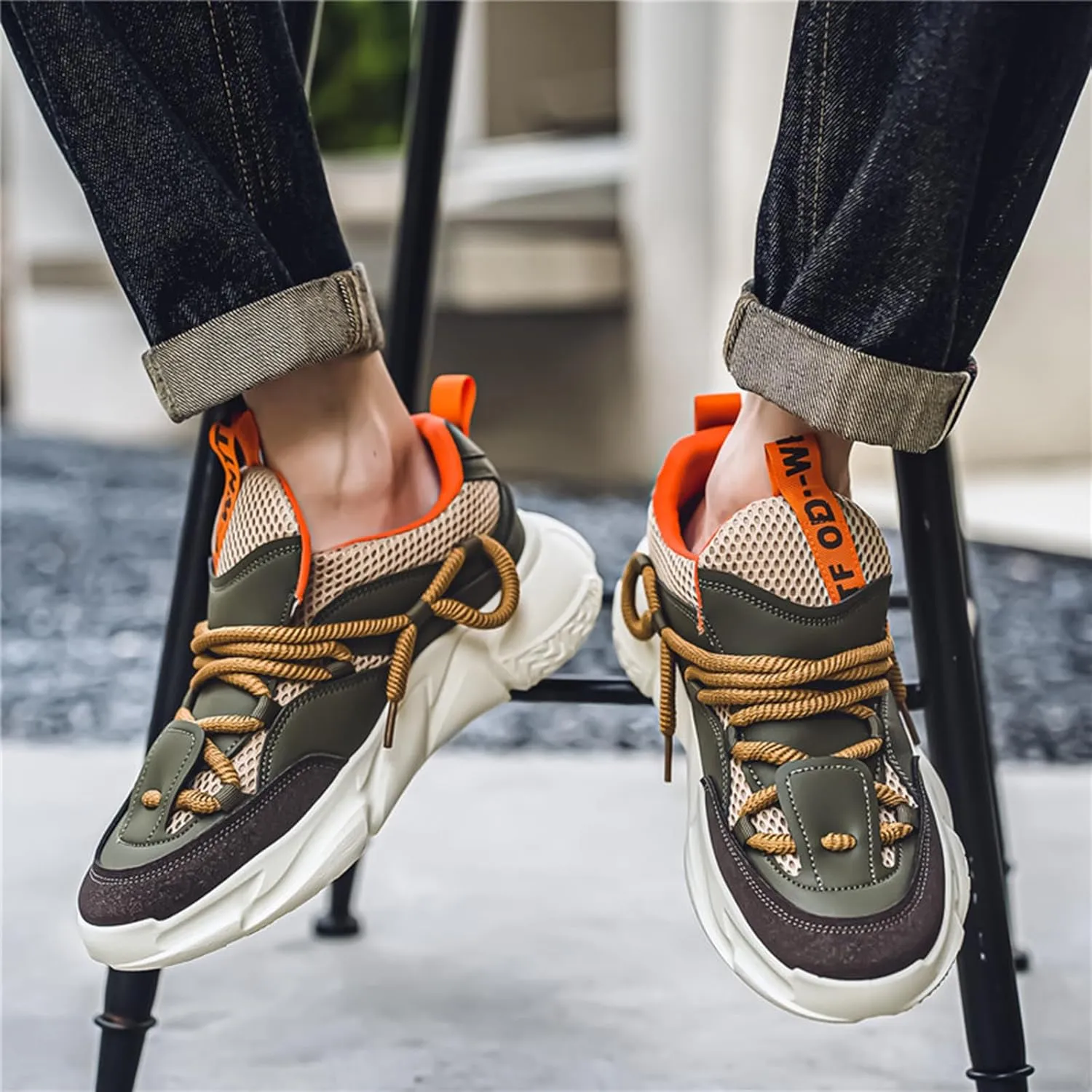 GSIGUL Men's Road Running Shoes Tennis Walking Shoes Cushioning Mens Sneaker Athletic Casual Shoes for Men