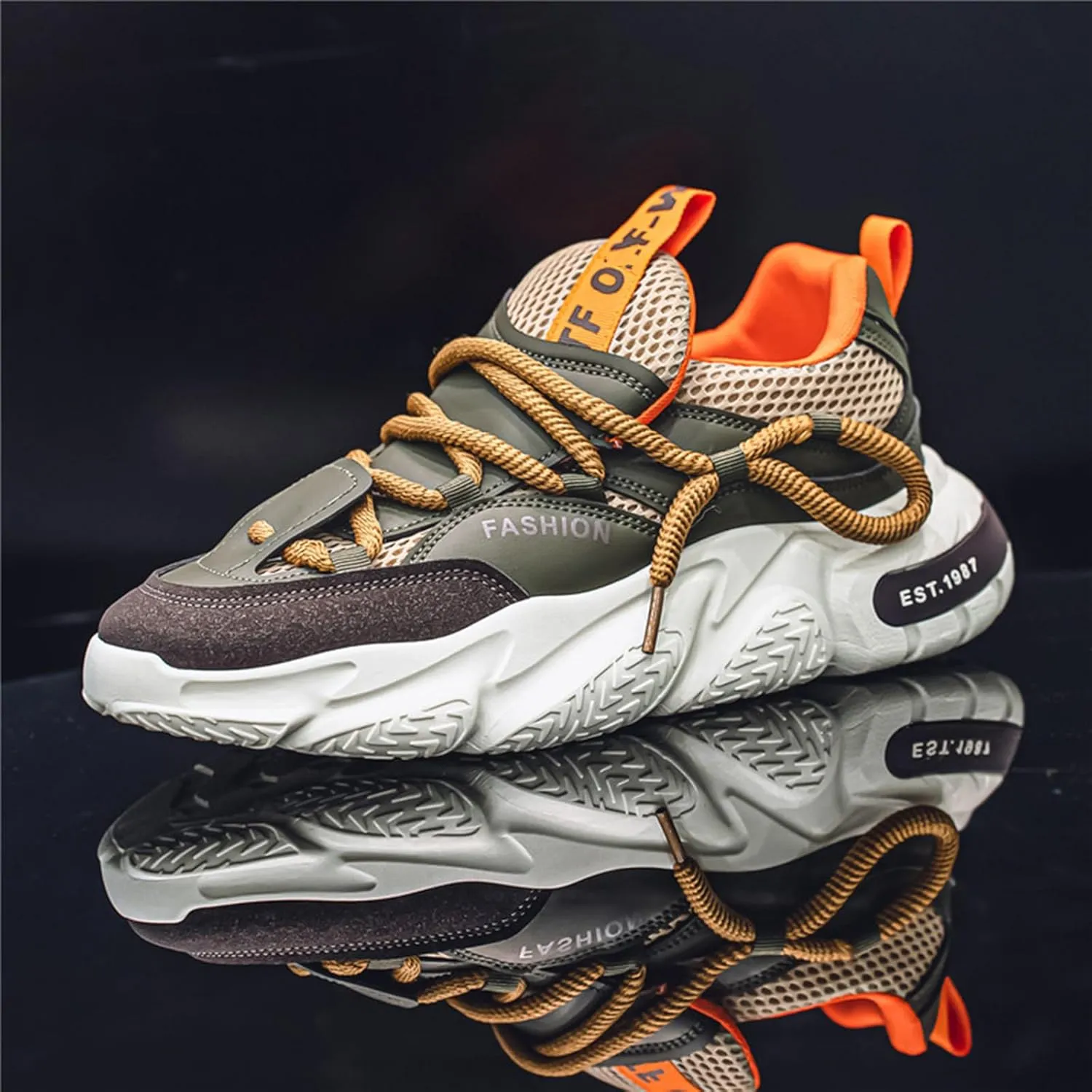 GSIGUL Men's Road Running Shoes Tennis Walking Shoes Cushioning Mens Sneaker Athletic Casual Shoes for Men