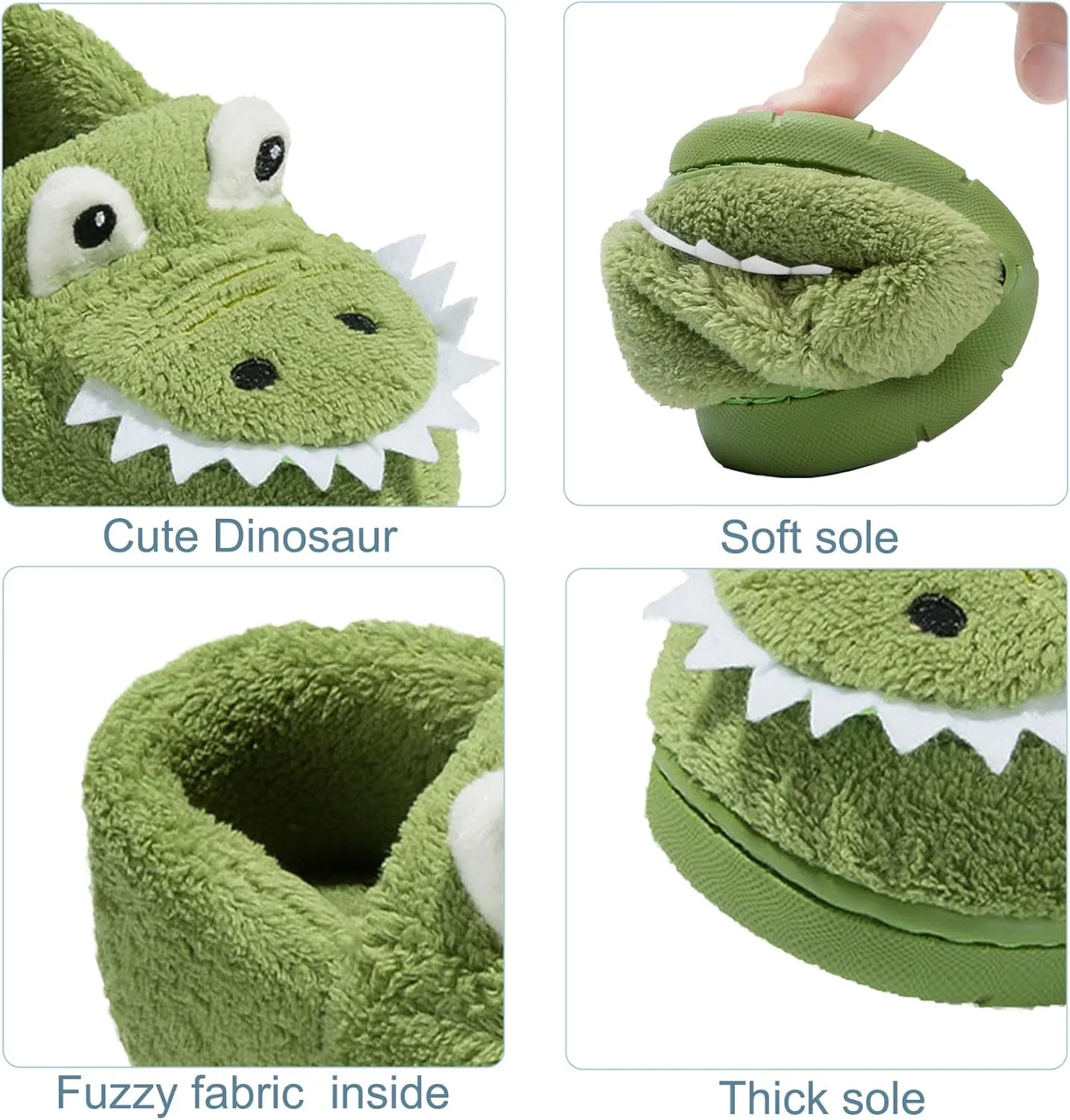 Happy Cherry Kids Cartoon Plush Slippers Boys Girls House Shoes Non-slip Winter Warm Shoes