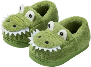 Happy Cherry Kids Cartoon Plush Slippers Boys Girls House Shoes Non-slip Winter Warm Shoes