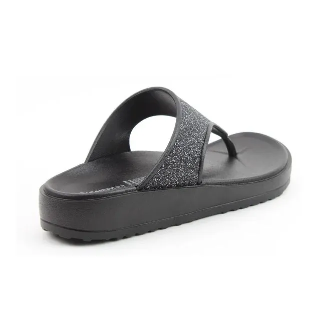 Heavenly Feet Camara Ladies Wedged Toe Post Black