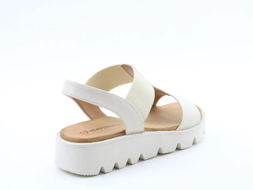 Heavenly Feet Ritz Ladies Lightweight Chunky Sandal Stone VEGAN FRIENDLY